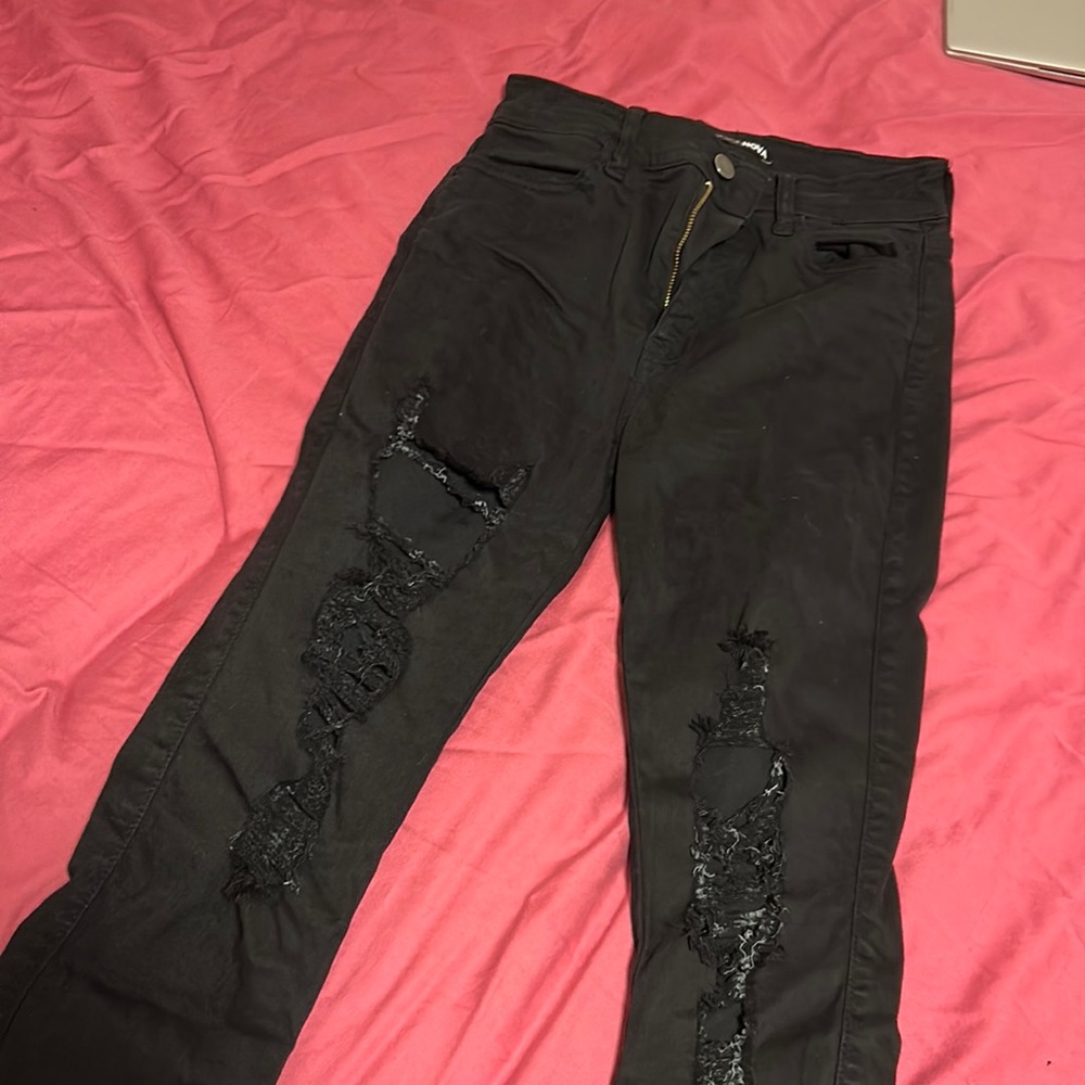 Black ripped jeans- Size 3